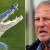 Cricket legend falls into crocodile-infested waters